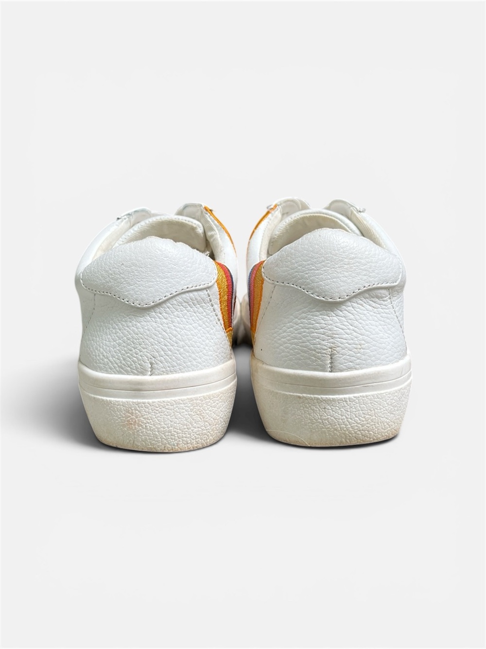 Gianni Bini "Day Dreamin" Rainbow White Leather Sneaker in White Sz 6 1/2 - Picture 7 of 9